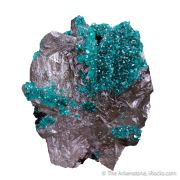 Dioptase on Cerussite