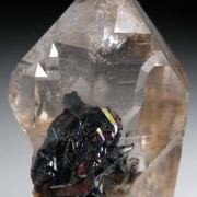 Rutile on Hematite on Quartz