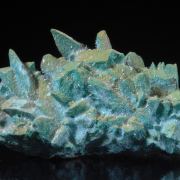 Kobyashevite with Selenite on Calcite
