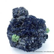 Azurite With Malachite Pseudo. Cuprite