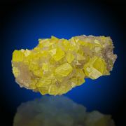 Sulphur  on Aragonite