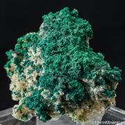 Rosasite on Calcite