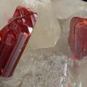 Realgar on Calcite