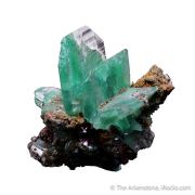 Cerussite included with Malachite (illustrated in Tsumeb book)