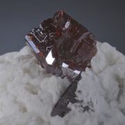 Cinnabar on Dolomite with Quartz