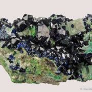 Azurite and Cerussite on Arsentsumebite