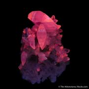 Calcite on Quartz var. Amethyst ps. Calcite