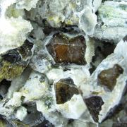 Andradite Garnet in Quartz