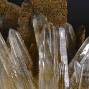 Siderite (pseudomorphing to Limonite) on Quartz