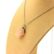 Raw Morganite Necklace. 14.31 ct.