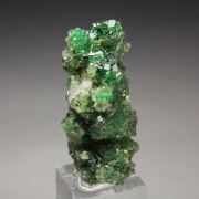 gem GARNET var. GROSSULAR with GREEN CHROMIAN PHANTOMS, PREHNITE