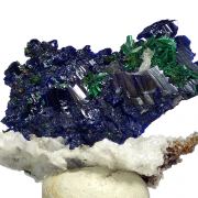 Azurite, quartz