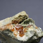 Garnet on pyroxene - Grafton Co., New Hampshire, USA