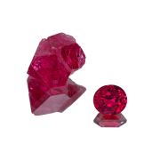 Spinel (Rough 4.24 ct & Cut 0.77 ct)