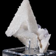 Quartz Epimorph ps. Calcite with Fluorite