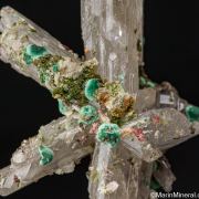Malachite on Cerussite