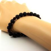 Garnet from Mozambique + Lava Bracelet 8 mm Beads.