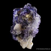 Fluorite on Calcite