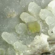 Fluorite on Quartz with Chalcedony