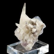Calcite on Fluorite with Chalcopyrite