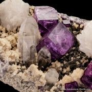 Fluorite with Quartz and Dolomite