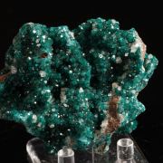 Dioptase on Calcite