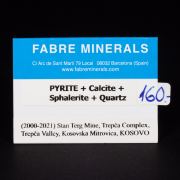Pyrite with Calcite, Sphalerite and Quartz