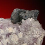 Polybasite on Amethyst