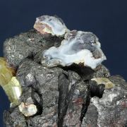 Magnetite with Quartz (var. Chalcedony), Fluorapatite