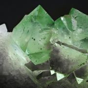 Fluorite (octahedral) with Quartz