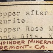 Copper after Azurite