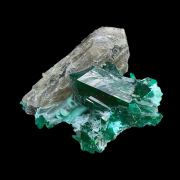Dioptase, cerussite GREAT COMBO