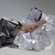 Ferberite with Fluorite and Muscovite