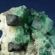 Fluorite with Galena on Quartz