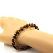 Tiger's Eye from South Africa + Tiger's Eye Bracelet 8 mm Beads.