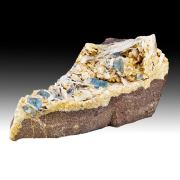 Fluorite with Dolomite, Barite, Hematite