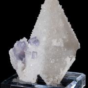 Quartz Epimorph ps. Calcite with Fluorite