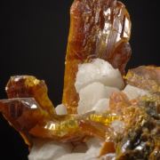 Orpiment on Calcite