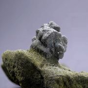 Stannite (twin) on Boulangerite - San Jose Mine, Oruro, Bolivia