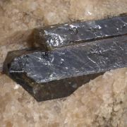 Apatite (Fluorapatite) on Calcite