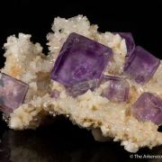 Fluorite on Dolomite with Quartz