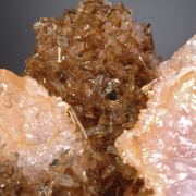 Eosphorite on Rose Quartz - ex Richard Gaines