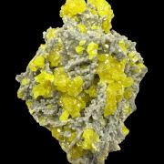 Sulphur, calcite