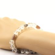 Agate from Bostwana + Quartz 8 mm beads Bracelet.