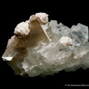 Scheelite on Fluorite, with Dolomite
