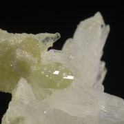 Vesuvianite with Aragonite and possibly Pectolite