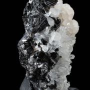 Calcite & Quartz on Sphalerite