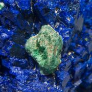 Azurite with Malachite after Cuprite