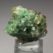 gem GARNET var. GROSSULAR with GREEN CHROMIAN PHANTOMS