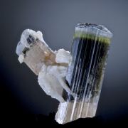 Elbaite - multi-color - on Cleavelandite